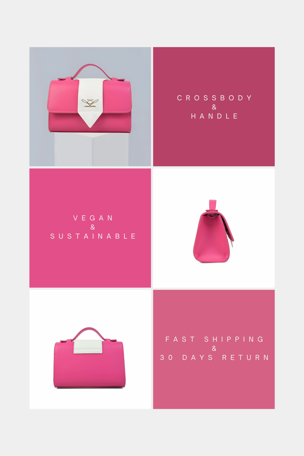 MIA Crossbody Bag Raspberry Pink